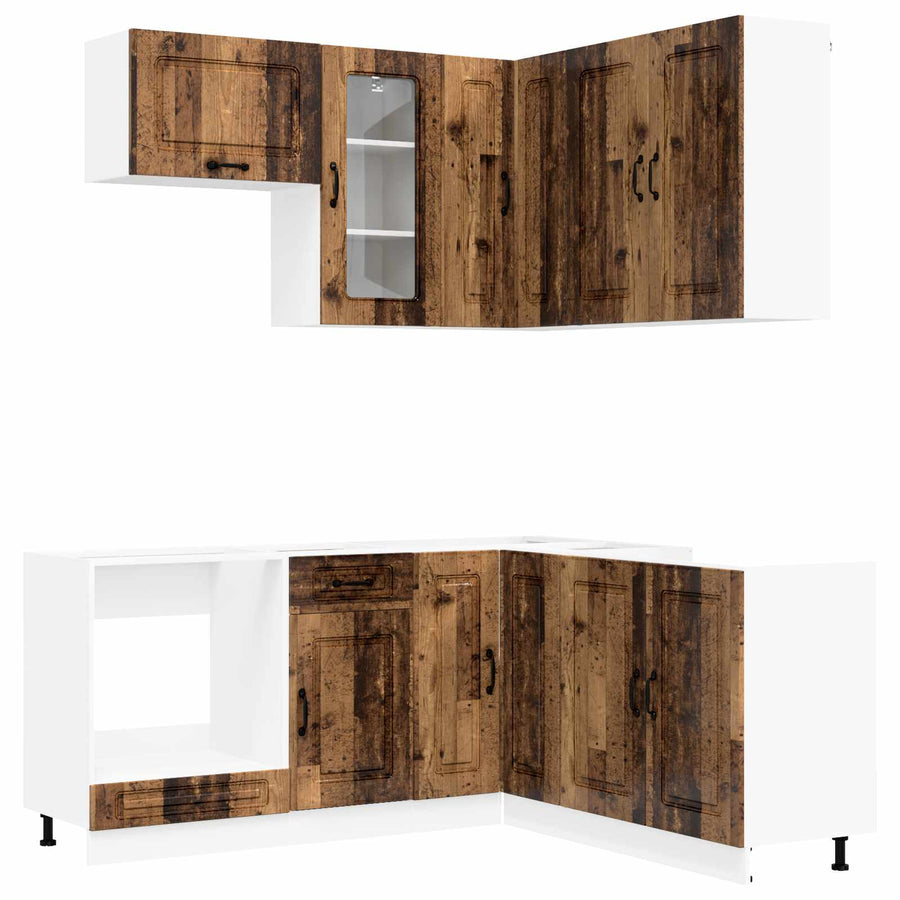 Keukenblok KALMAR 8 pcs Oud hout Bewerkt hout