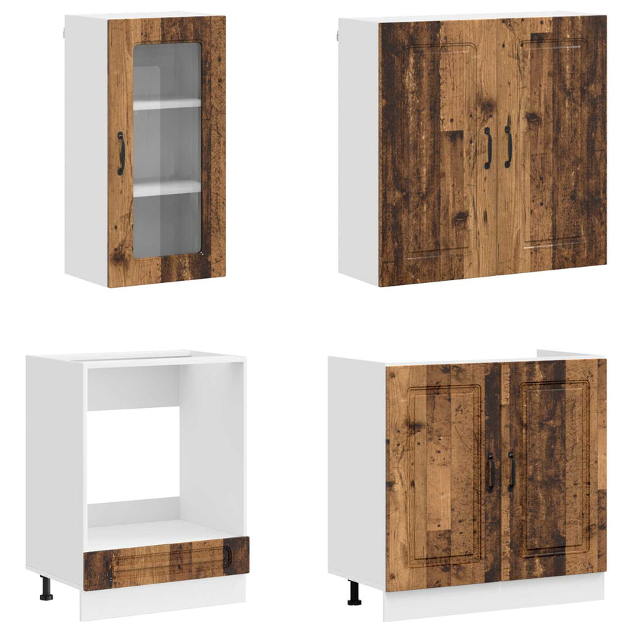 Keukenblok KALMAR 8 pcs Oud hout Bewerkt hout