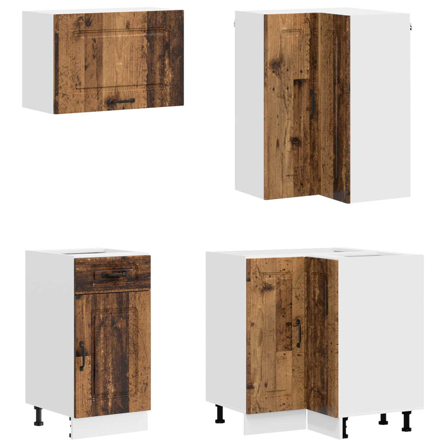 Keukenblok KALMAR 8 pcs Oud hout Bewerkt hout