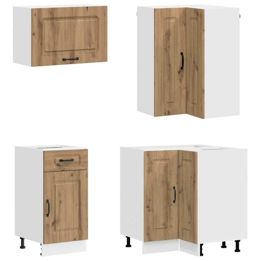 Keukenblok KALMAR 8 pcs Artisanaal eiken Bewerkt hout