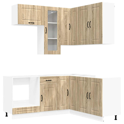 Keukenblok KALMAR 8 pcs Sonoma Eiken Bewerkt hout