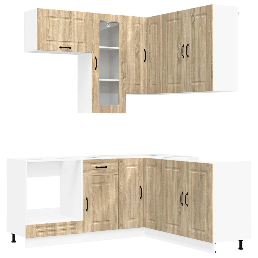 Keukenblok KALMAR 8 pcs Sonoma Eiken Bewerkt hout
