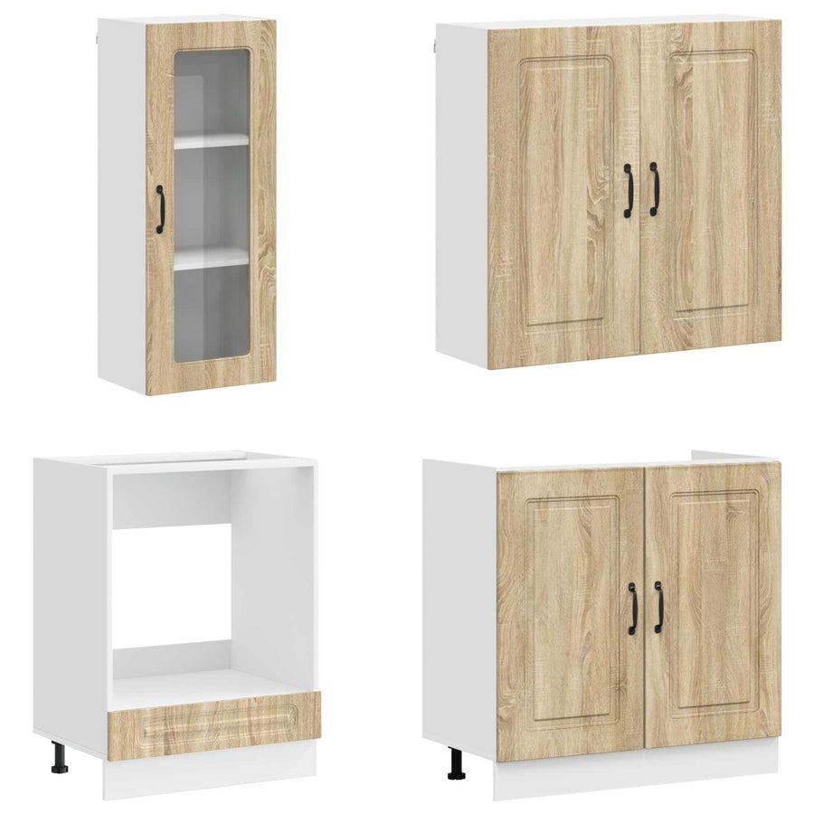 Keukenblok KALMAR 8 pcs Sonoma Eiken Bewerkt hout