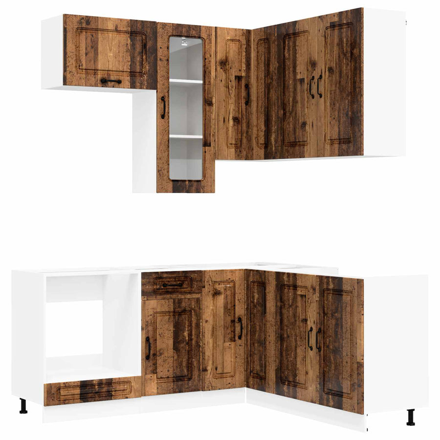 Keukenblok KALMAR 8 pcs Oud hout Bewerkt hout