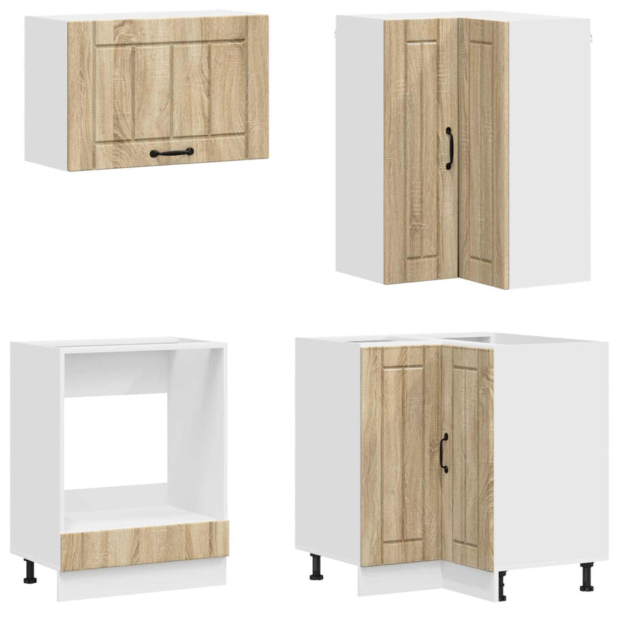 Keukenblok LUCCA 8 pcs Sonoma Eiken Bewerkt hout
