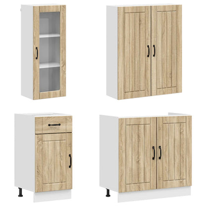 Keukenblok LUCCA 8 pcs Sonoma Eiken Bewerkt hout