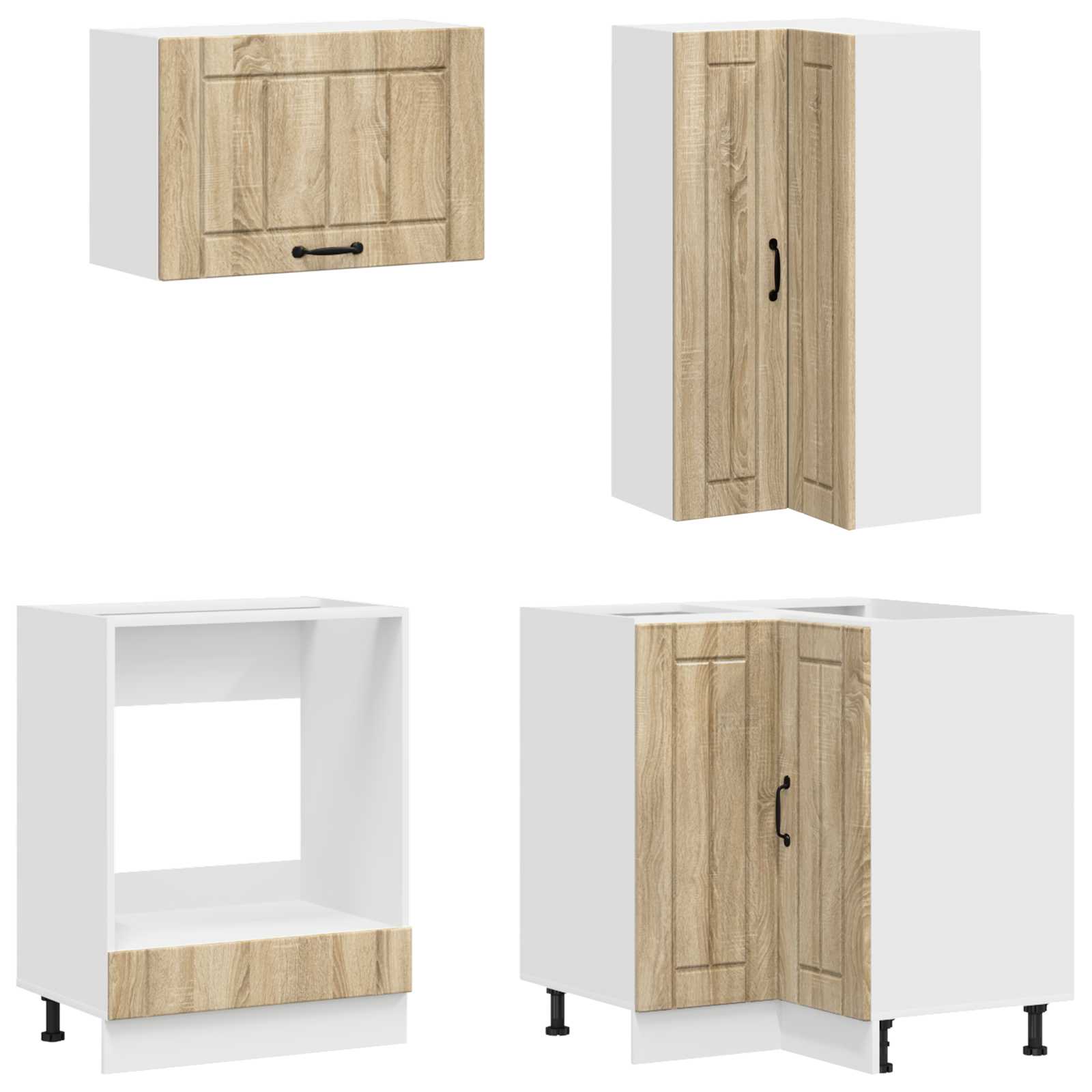 Keukenblok LUCCA 8 pcs Sonoma Eiken Bewerkt hout
