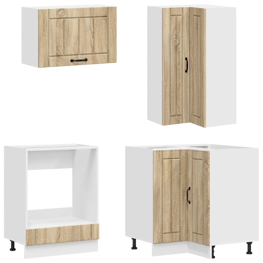 Keukenblok LUCCA 8 pcs Sonoma Eiken Bewerkt hout