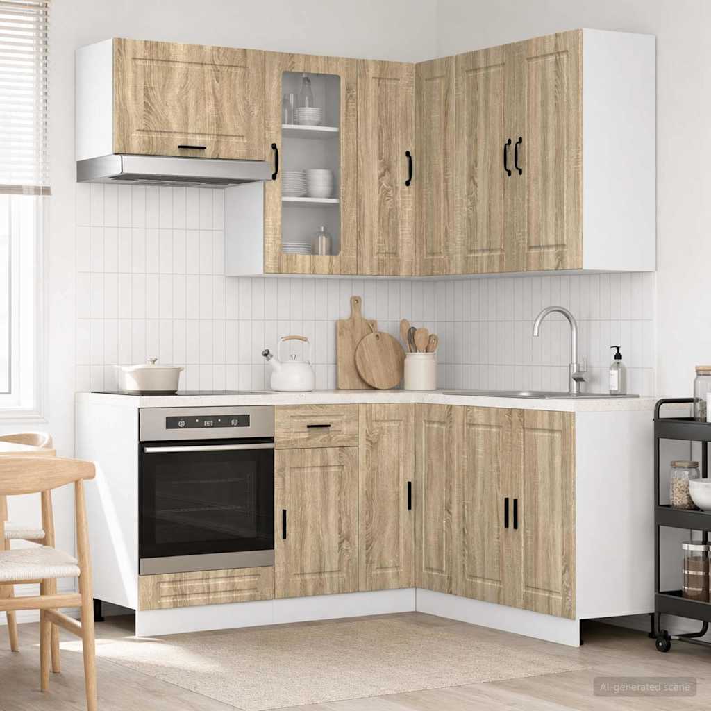 Keukenblok PORTO 8 pcs Sonoma Eiken Bewerkt hout