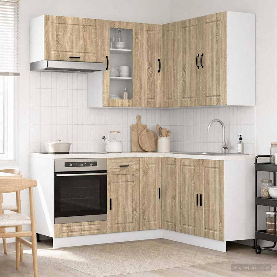 Keukenblok PORTO 8 pcs Sonoma Eiken Bewerkt hout