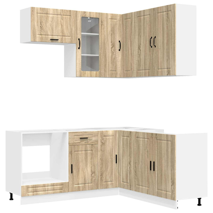 Keukenblok PORTO 8 pcs Sonoma Eiken Bewerkt hout