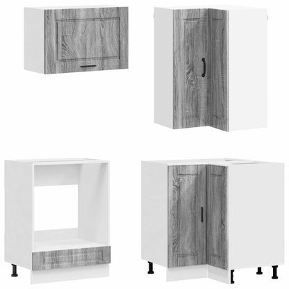 Keukenblok PORTO 8 pcs Grijs Sonoma Bewerkt hout