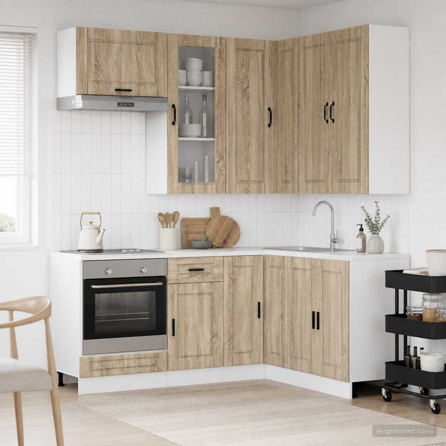 Keukenblok PORTO 8 pcs Sonoma Eiken Bewerkt hout