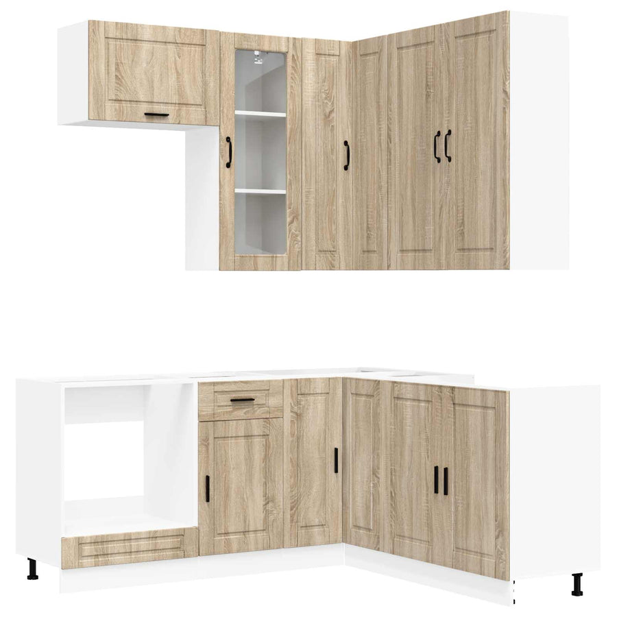 Keukenblok PORTO 8 pcs Sonoma Eiken Bewerkt hout