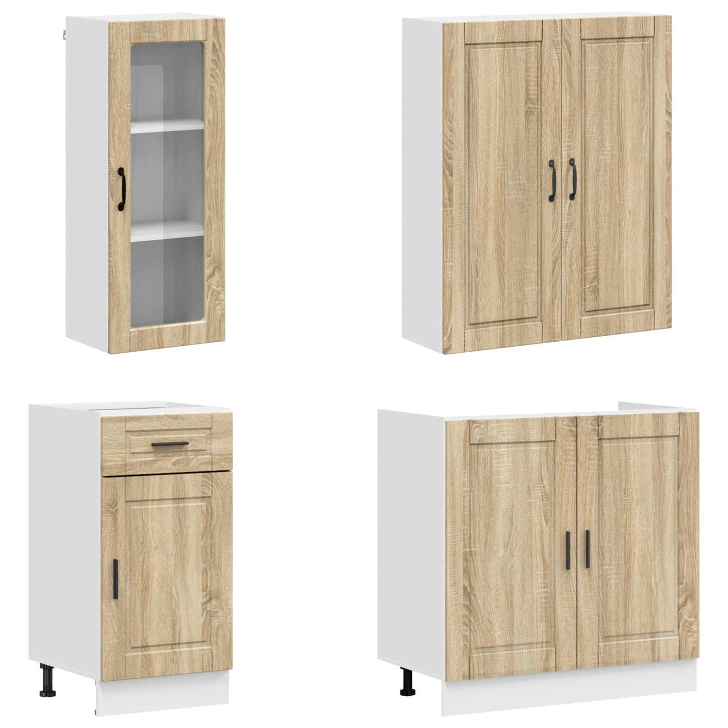 Keukenblok PORTO 8 pcs Sonoma Eiken Bewerkt hout