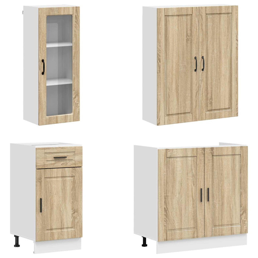 Keukenblok PORTO 8 pcs Sonoma Eiken Bewerkt hout