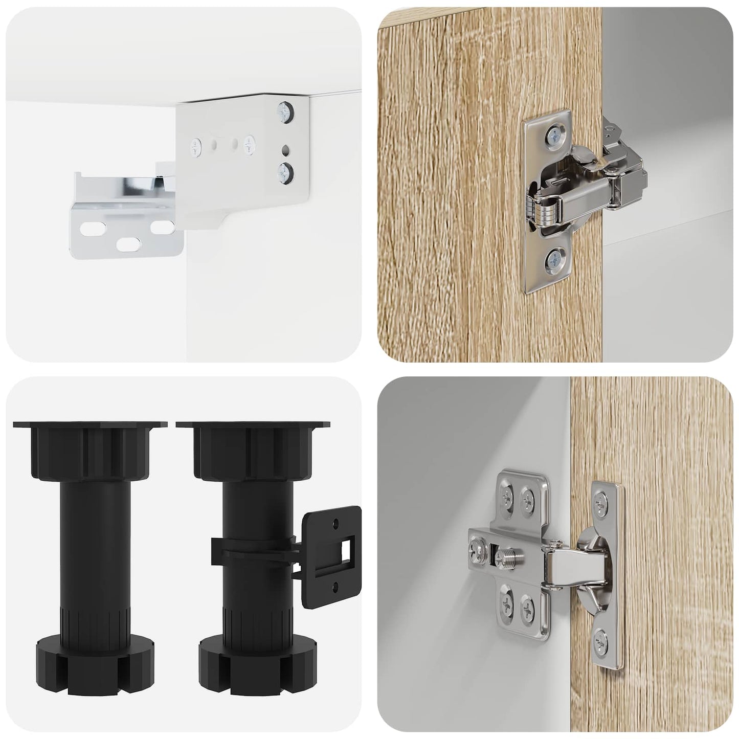 Keukenblok LYON 8 pcs Sonoma Eiken Bewerkt hout