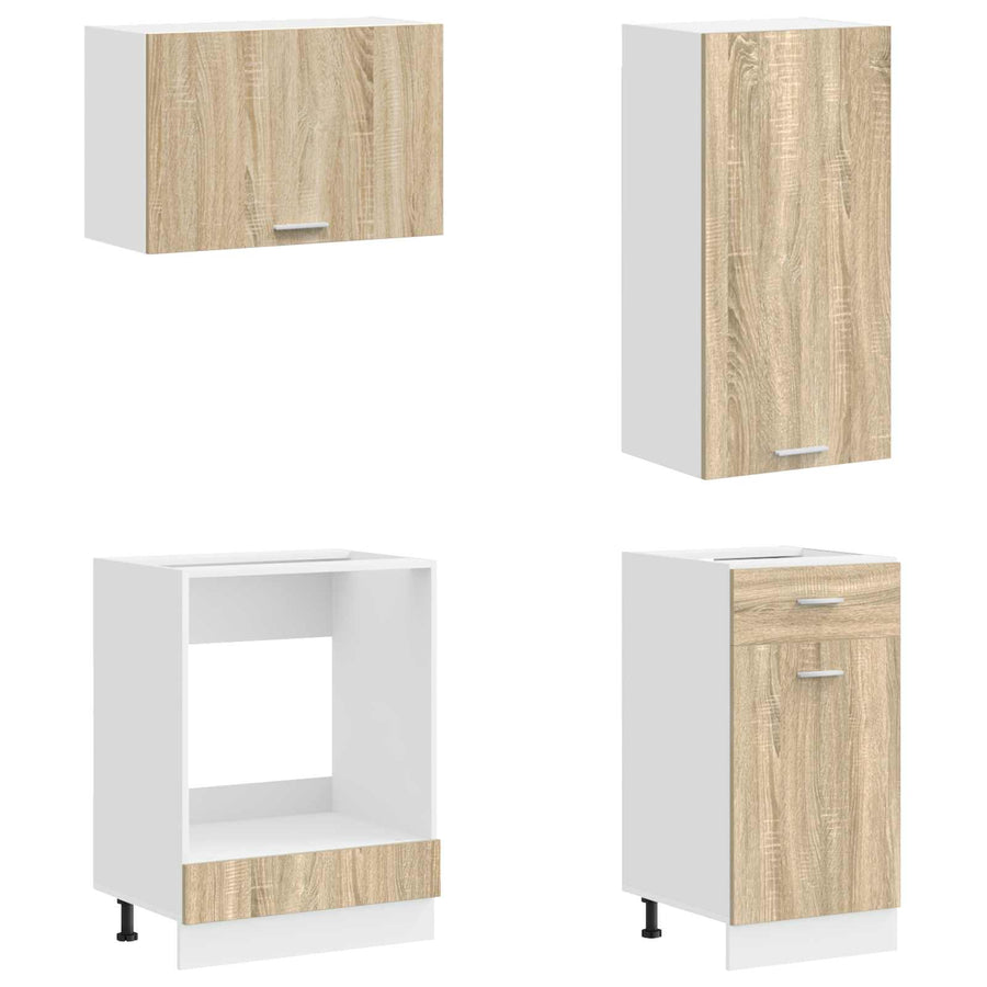 Keukenblok LYON 8 pcs Sonoma Eiken Bewerkt hout