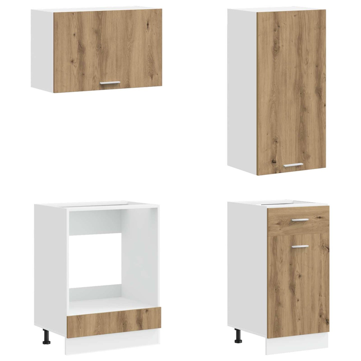 Keukenblok LYON 8 pcs Artisanaal eiken Bewerkt hout