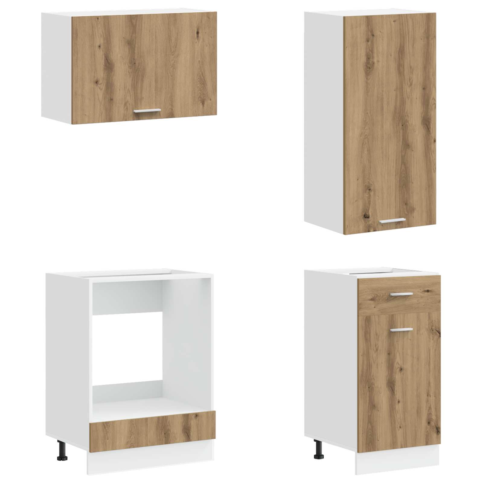 Keukenblok LYON 8 pcs Artisanaal eiken Bewerkt hout