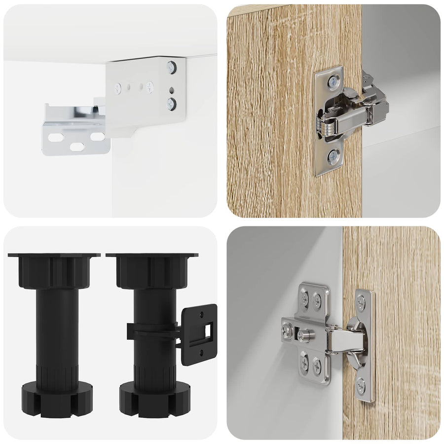 Keukenblok LYON 8 pcs Sonoma Eiken Bewerkt hout