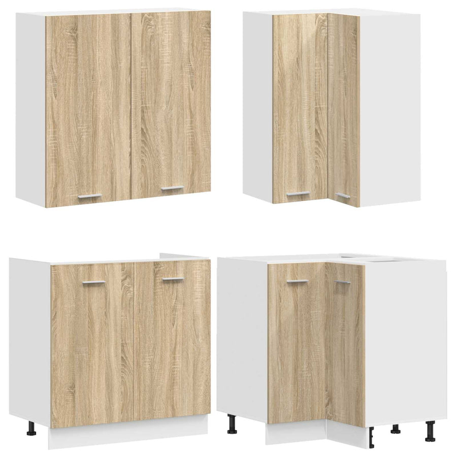 Keukenblok LYON 8 pcs Sonoma Eiken Bewerkt hout