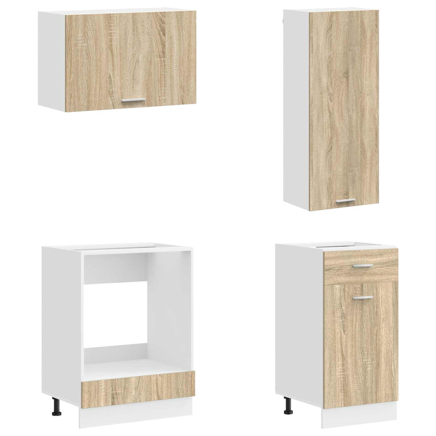 Keukenblok LYON 8 pcs Sonoma Eiken Bewerkt hout
