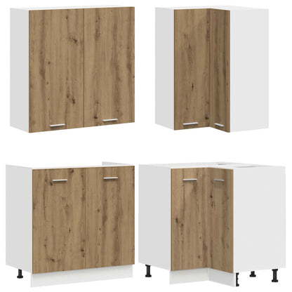 Keukenblok LYON 8 pcs Artisanaal eiken Bewerkt hout