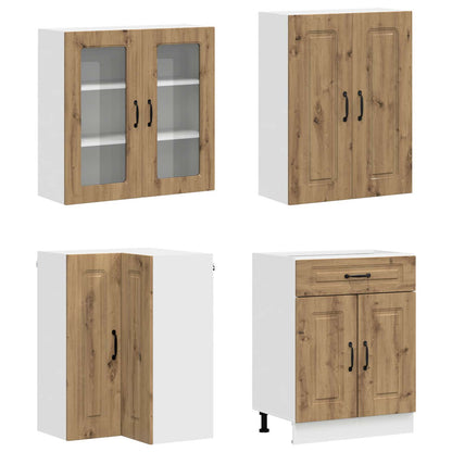 Keukenblok KALMAR 8 pcs Artisanaal eiken Bewerkt hout