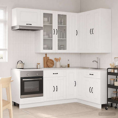 Keukenblok KALMAR 8 pcs Wit Bewerkt hout