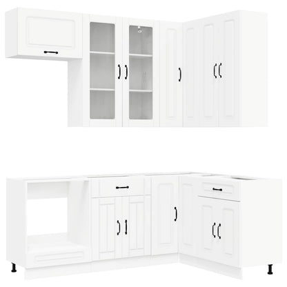 Keukenblok KALMAR 8 pcs Wit Bewerkt hout