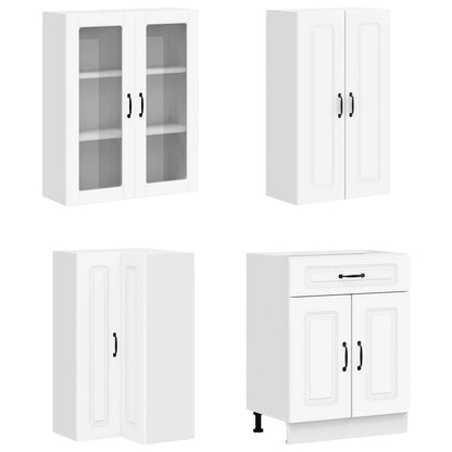 Keukenblok KALMAR 8 pcs Wit Bewerkt hout