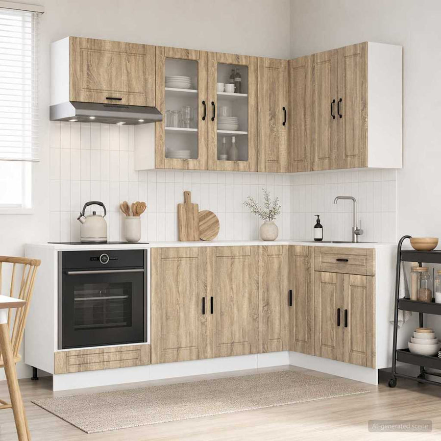 Keukenblok PORTO 8 pcs Sonoma Eiken Bewerkt hout
