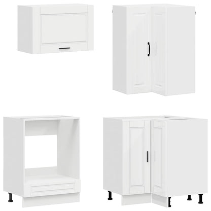 Keukenblok PORTO 8 pcs Hoogglans Wit Bewerkt hout