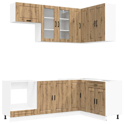 Keukenblok PORTO 8 pcs Artisanaal eiken Bewerkt hout