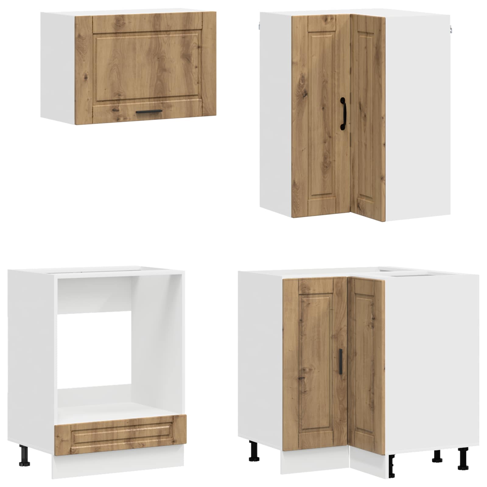 Keukenblok PORTO 8 pcs Artisanaal eiken Bewerkt hout