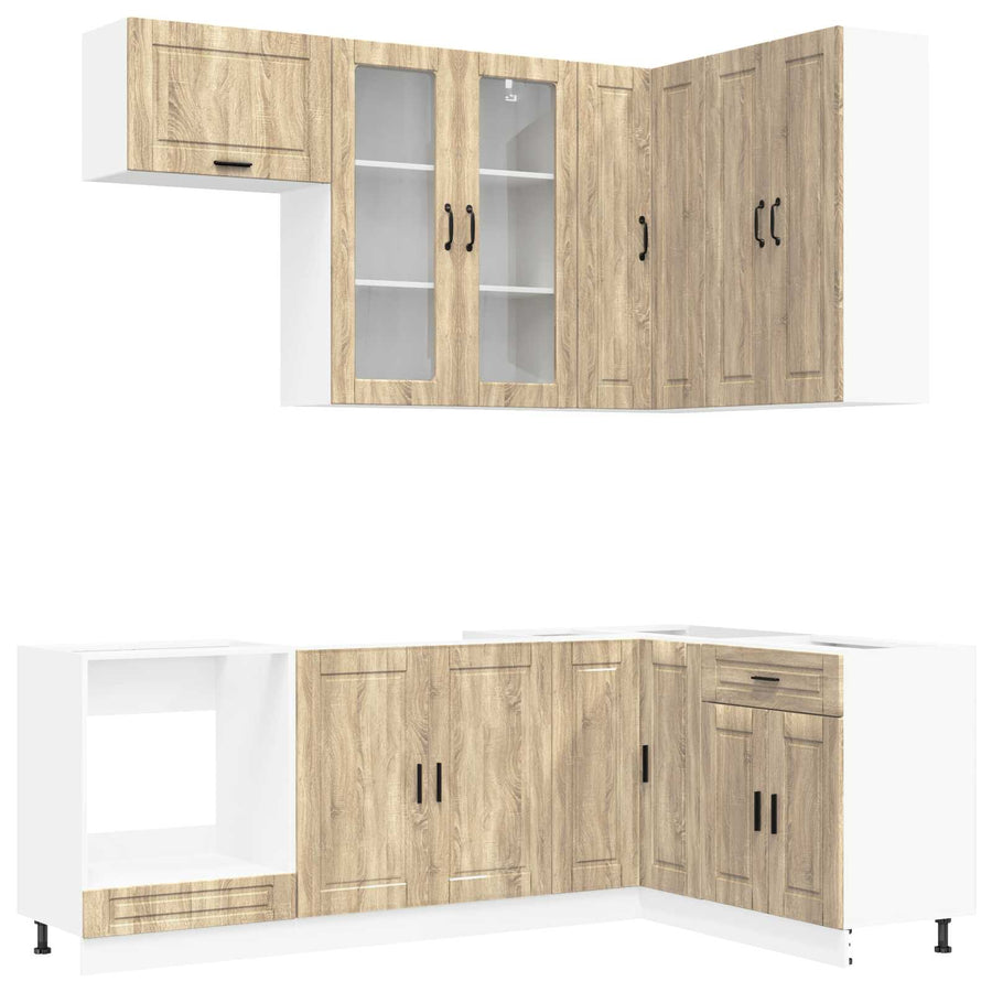 Keukenblok PORTO 8 pcs Sonoma Eiken Bewerkt hout