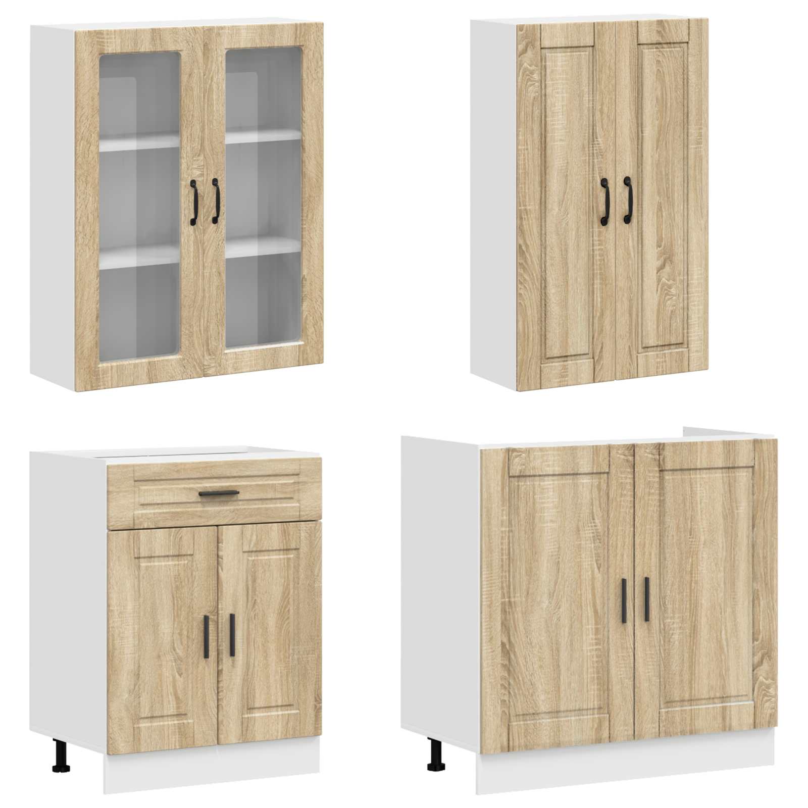 Keukenblok PORTO 8 pcs Sonoma Eiken Bewerkt hout
