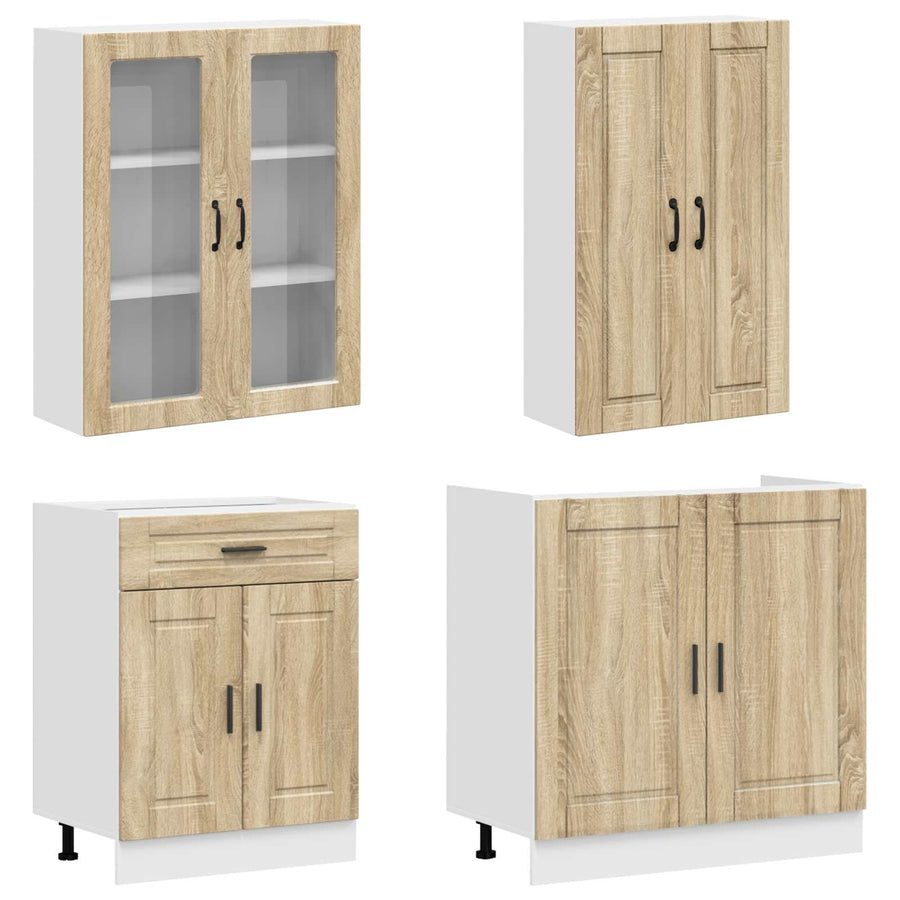 Keukenblok PORTO 8 pcs Sonoma Eiken Bewerkt hout