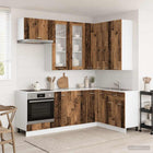 Keukenkasten set 8 stuks oud hout