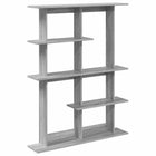 Wandplank 102x20x130 cm grijs bewerkt hout