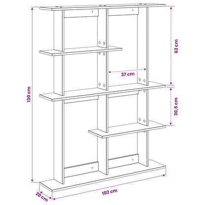 Wandschap Eenheid Bruin 102 x 20 x 130 cm Bewerkt hout