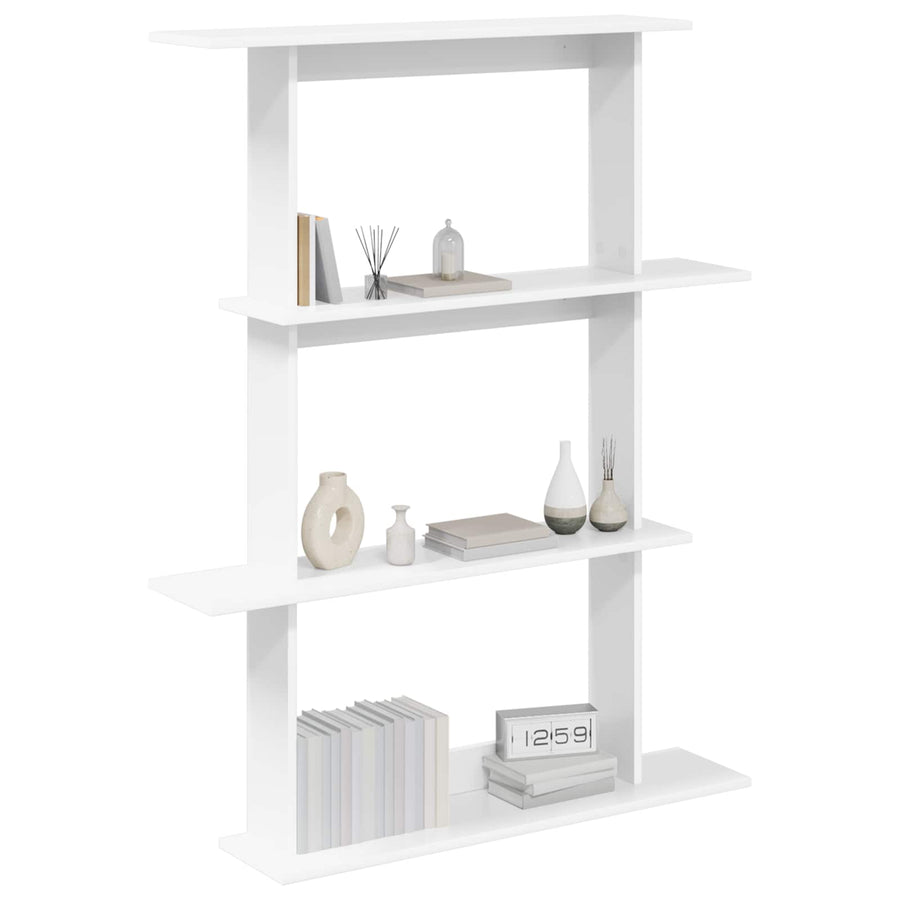 Wandschap Eenheid Wit 100 x 20 x 126 cm Bewerkt hout