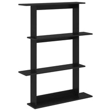 Wandschap Eenheid Zwart 100 x 20 x 126 cm Bewerkt hout
