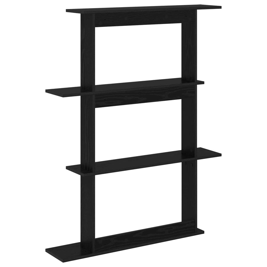 Wandschap Eenheid Zwart 100 x 20 x 126 cm Bewerkt hout