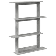 Wandrek grijs 100x20x126 cm bewerkt hout
