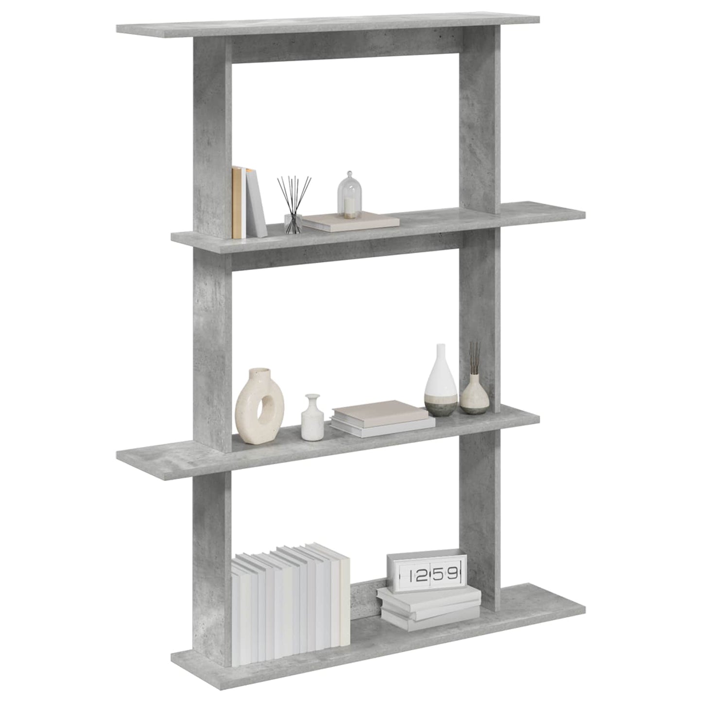 Wandschap Eenheid Grijs 100 x 20 x 126 cm Bewerkt hout