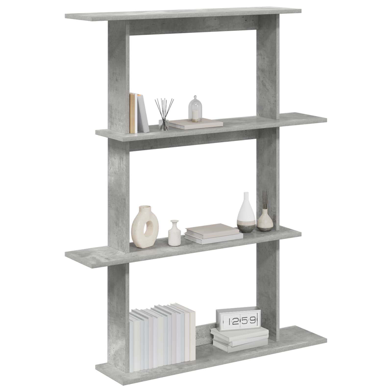 Wandschap Eenheid Grijs 100 x 20 x 126 cm Bewerkt hout