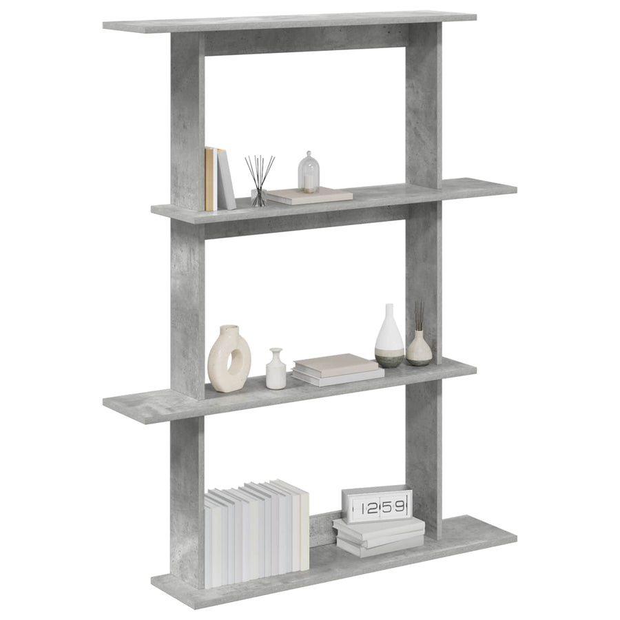 Wandschap Eenheid Grijs 100 x 20 x 126 cm Bewerkt hout