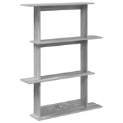 Wandplank grijs 100x20x126 cm bewerkt hout
